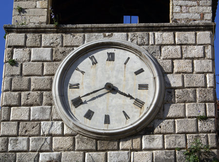 Clock tower in Kotor, Montenegro                 の写真素材