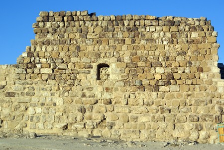 Old stone wall and ruins in castle Karak, Jordan                  の写真素材