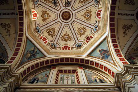 Seiling in the church in Puebla, Mexico                    のeditorial素材