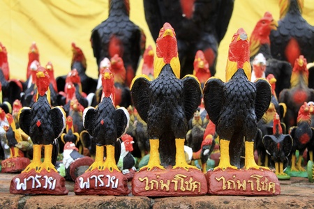 Roster guards in temple in Wat Thummikarat in Ayutthaya, Thailandのeditorial素材