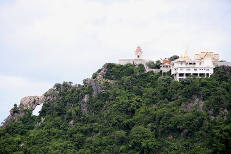 Temple on the top of rock in Prachuap Khiri Khan, Thailandのeditorial素材
