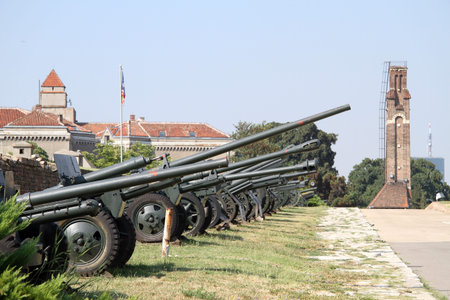 Exibition near Military museum in Belgrade, Serbia