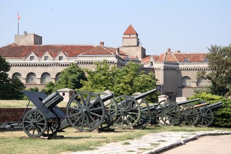 Exibition near Military museum in Belgrade, Serbiaのeditorial素材