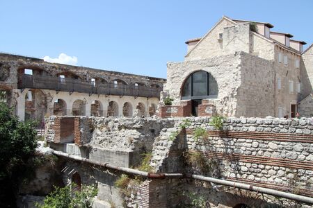 Ruins in the center of Split in Croatiaのeditorial素材