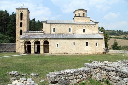 Monastery Sopochanin near Novi Pazar in Serbiaの写真素材