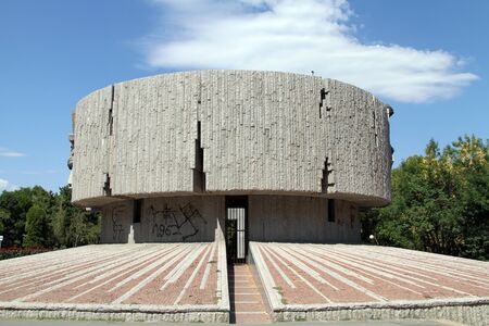 Big war memorial in Burgas, Bulgariaのeditorial素材