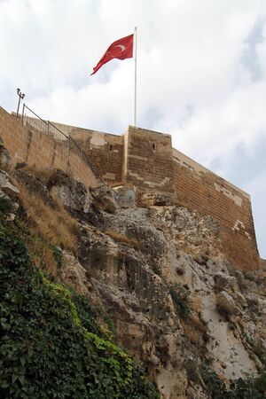 Fortress on the rock in Urfa, Turkeyのeditorial素材