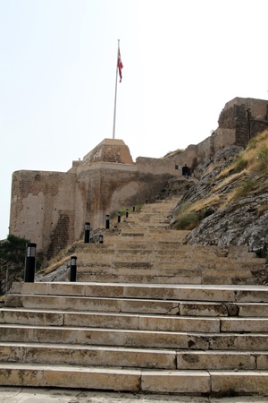 Staircase and fortress in Urfa, Turkeyのeditorial素材