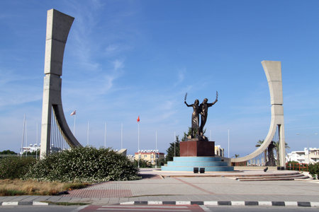 Big monument in Girne in North Cyprus