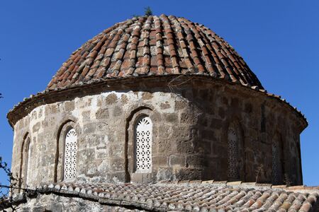 Top of church in Antifonidis monastery in North Cyprusの写真素材