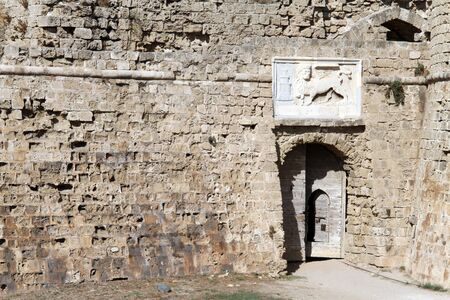 Entrance of Otello castle in Famagusta, North Cyprusのeditorial素材