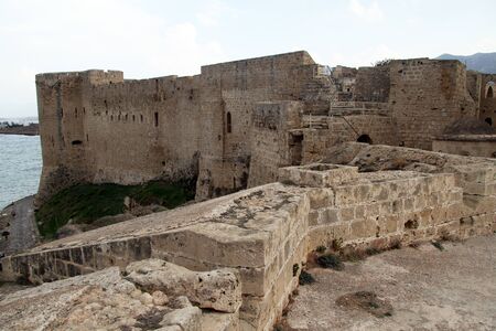 Sea and fortress in Girne, North Cyprusのeditorial素材