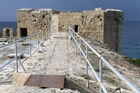 On the wall of fortress Girne, North Cyprusのeditorial素材