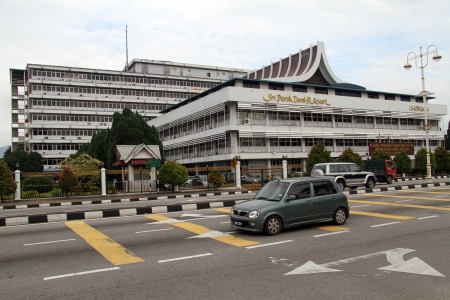 Goverment building on the street in Ipoh, Malaysiaのeditorial素材