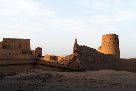 Ruins of old fortress in Meybod, Iranの写真素材