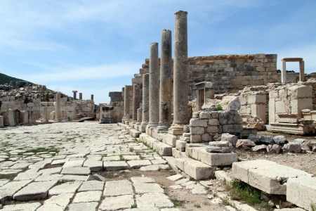 Row of columns in Patara, Turkeyの写真素材