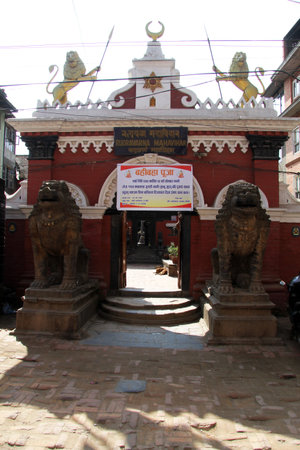 Gate of Rudravarna Mahavihar in Patan, Nepal