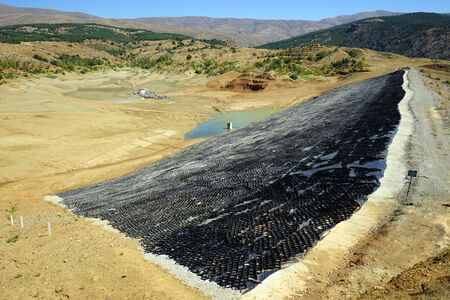 Big damm near Yalvac, Turkeyの写真素材