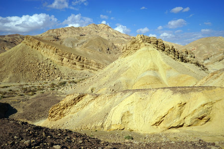 Yellow mountain near Eilat in Israel