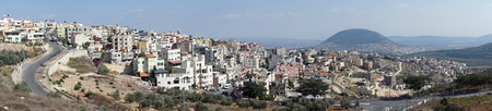 NAZARETH, ISRAEL - CIRCA OCTOBER 2014 View from city on the Tavor mountのeditorial素材