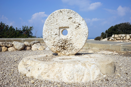 Big stone circle from the ancient fsrm Hirbat Akav, Israelの写真素材