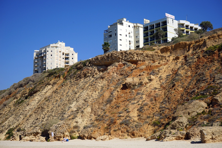 NETANYA, ISRAEL - CIRCA OCTOBER 2014 Hotels on the coastのeditorial素材