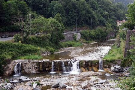 Small damm in Ceravezza, Italyの写真素材