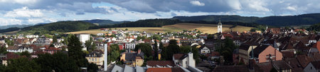 View of Porrentruy in Switzerland