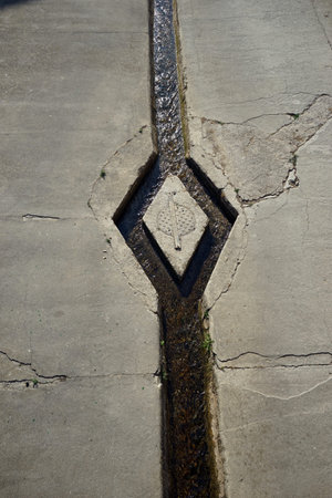 Sewerage with clean water in french town