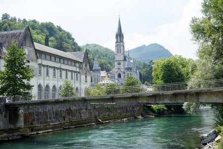 LOURDES, FRANCE - CIRCA JULY 2015 Rosary basilicaのeditorial素材