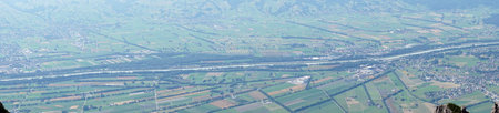 View of valley with Rein in Lichtenstein