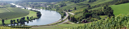 Mosell valley and vineyards in Luxembourg