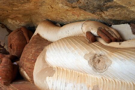SIGIRIYA, SRI LANKA - CIRCA JANUARY 2017 Big Buddha on the Pidurangala rockの写真素材