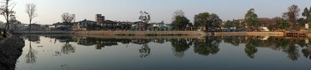 AUNGPAN, MYANMAR  CIRCA APRIL 2017 Mingalar lakeのeditorial素材