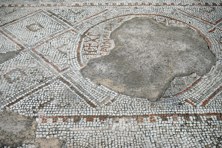 LIMASSOL, CYPRUS - 14 October 2017 Mosaic on the floor of Limassol castleのeditorial素材