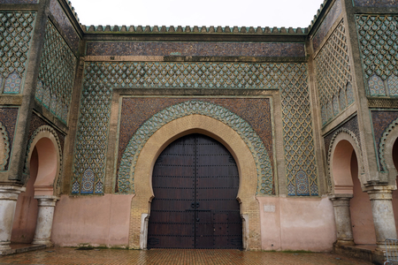 MEKNES, MOROCCO - CIRCA MARCH 2018 Bab Mansour gateのeditorial素材