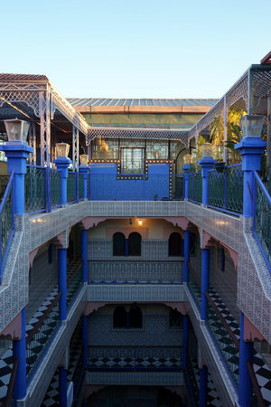 MARRAKESH, MOROCCO - CIRCA MARCH 2018 Inside Central Palace Hotelのeditorial素材