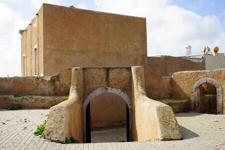 EL JADIDA, MOROCCO - CIRCA MARCH 2018 On the wall of Portugese fortressのeditorial素材