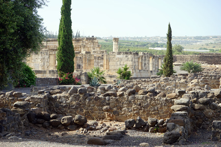 CAPERNAUM, ISRAEL - CIRCA MAY 2018 Ruins of ancient townのeditorial素材