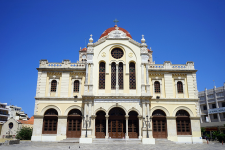 HERAKLION, GREECE - CIRCA MAY 2018 Saint Minas cathedralのeditorial素材