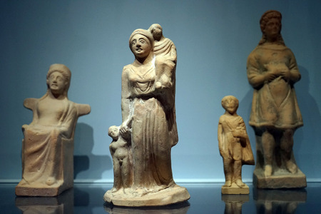 HERAKLION, GREECE - CIRCA MAY 2018 Marble sculptures in Archaeological museumのeditorial素材