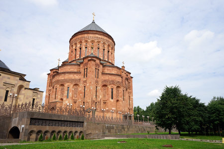MOSCOW, RUSSIA - CIRCA JULY 2018  Cathedral of the Armenian Apostolic Orthodox Church