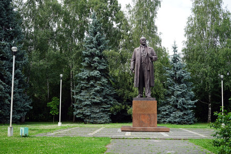 MOSCOW, RUSSIA - CIRCA JULY 2018 Lenin monument in Moscow Timiryazev Agricultural Academy