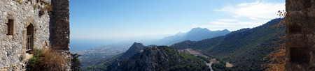 GIRNE, NORTH CYPRUS - CIRCA OCTOBER Ruins of Saint Hilarion castleのeditorial素材