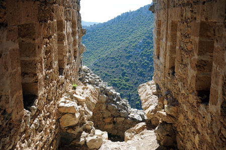 GIRNE, NORTH CYPRUS - CIRCA OCTOBER Ruins of Saint Hilarion castleのeditorial素材