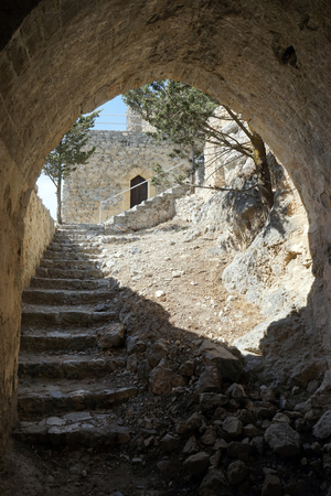 GIRNE, NORTH CYPRUS - CIRCA OCTOBER Ruins of Buffavento castleのeditorial素材