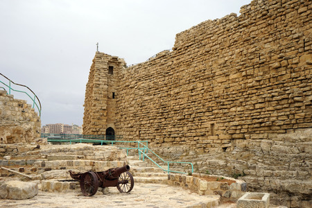 AL-KARAK, JORDAN - CIRCA NOVEMBER 2018 Crusader's castle on the hillのeditorial素材