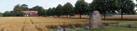 ASKOV, DENMARK - CIRCA JULY 2019 Monument of Frederik and Anine Hansen.のeditorial素材