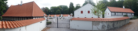 AARHUS, DENMARK  CIRCA JULY 2019 Ludvigsholm Harlev buildingのeditorial素材