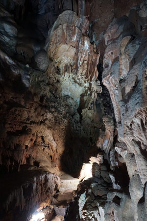 Inside Skelska cave in Crimea